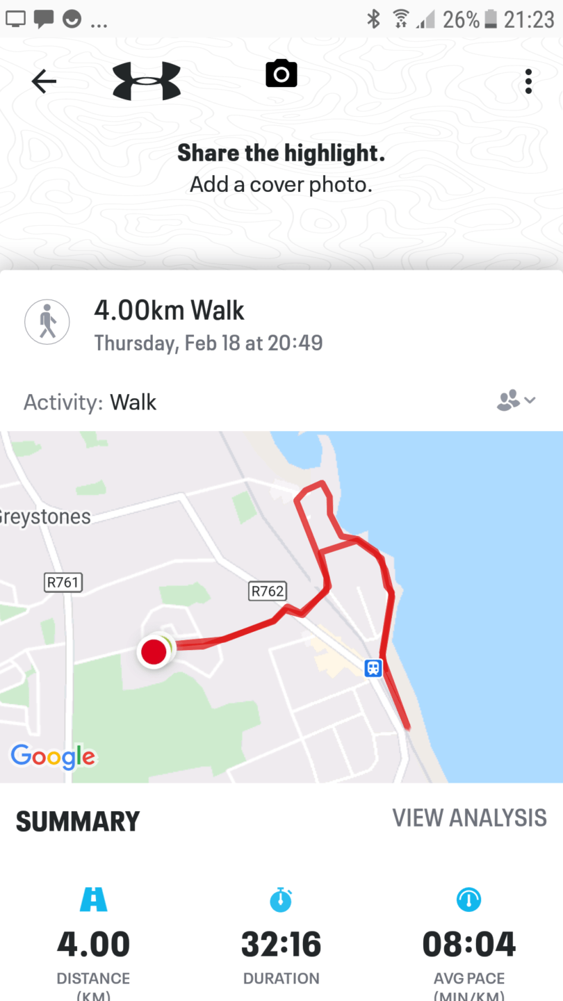 Helen O'Driscall Day 18 Route