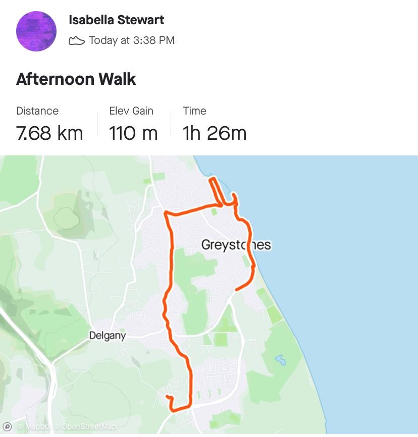 Isabella day 18 Route