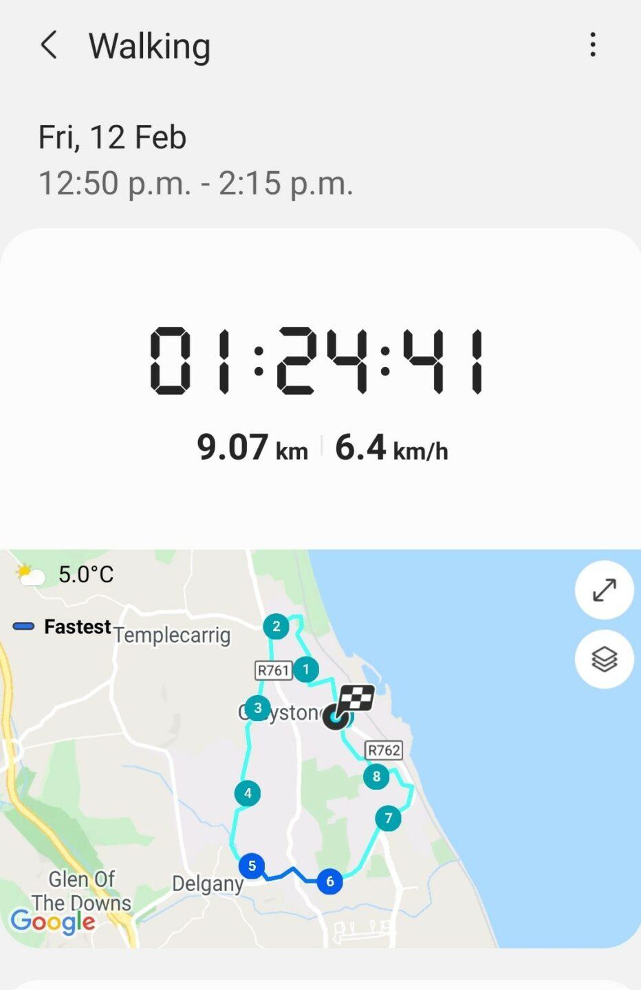 Janet Caffrey Day 10 Route