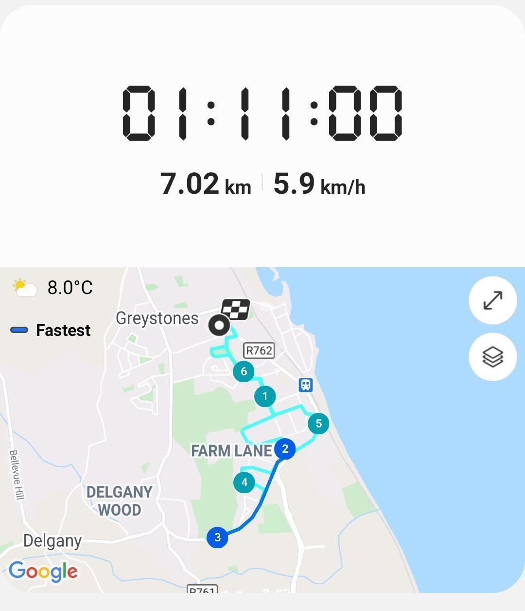 Janet Caffrey Day 17 Route